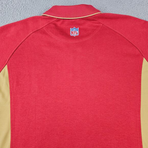 San Francisco 49ers Reebok Polo Shirt‎ Mens XL Red Gold NFL Short Sleeve - Picture 5 of 8